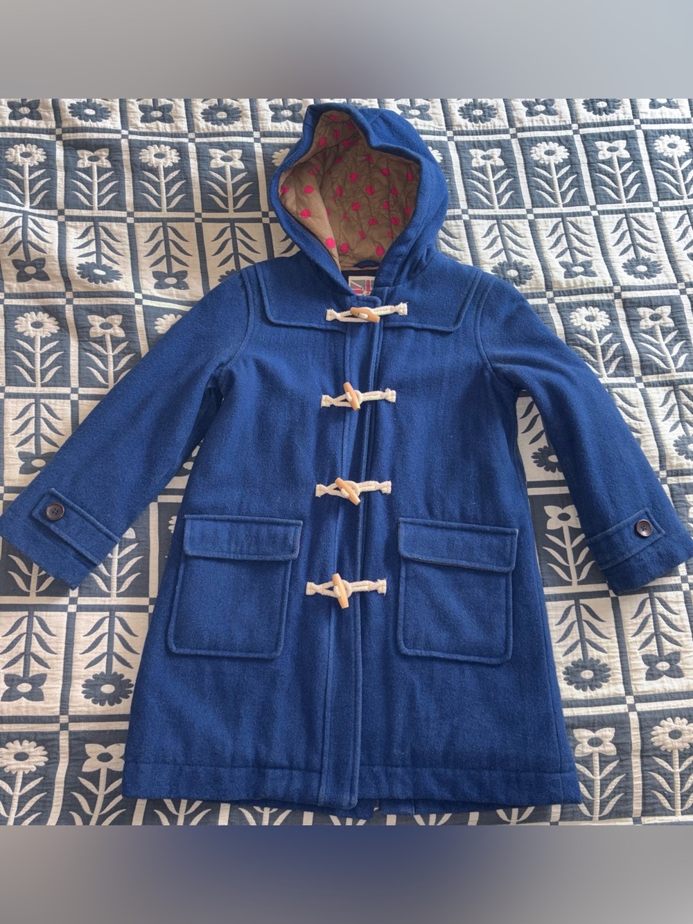 Mini Boden Wool Duffle Coat 7/8